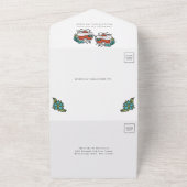 Invitation Tout En Un Coeurs tatoués, Mariage graphique de tatouage (Dehors)