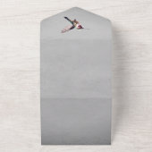 Invitation Tout En Un Colibri et Hibiscus | Mariage gris (Dehors)