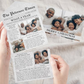 Invitation Tout En Un Collage photo unique de Noël du journal