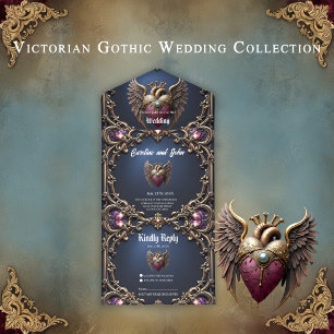 Invitation Tout En Un Collection de mariage gothique victorien
