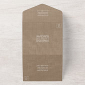 Invitation Tout En Un Collection de Mariages Rustic Burlap (Dehors)