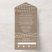 Invitation Tout En Un Collection de Mariages Rustic Burlap (À l'intérieur)