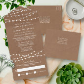 Invitation Tout En Un Collection de Mariages Rustic Kraft