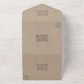 Invitation Tout En Un Collection de Mariages Rustic Kraft (Dehors)