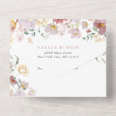 Invitation Tout En Un Colorful Flowers, Wildflowers, Boho, Confirmation (Verso)