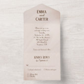 Invitation Tout En Un Conception abstraite du Mariage neutre (À l'intérieur)