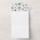 Invitation Tout En Un Conception d'enveloppes. Art Ligne style (À l'intérieur)