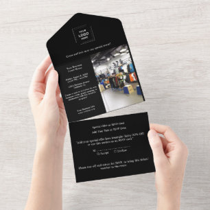 Invitation Tout En Un Conception d'événements professionnels modernes et