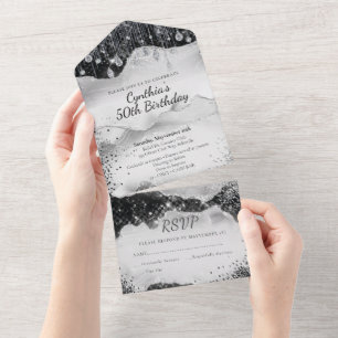 Invitation Tout En Un Conception d'invitation Bling TOUT EN UN