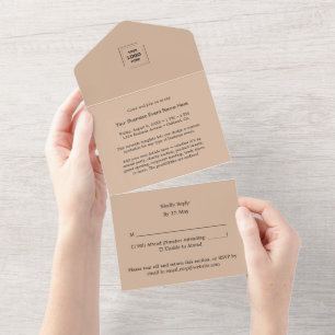 Invitation Tout En Un Conception d'invitation d'événement RSVP d'entrepr