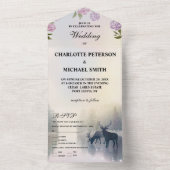 Invitation Tout En Un Conte de Fairytale Rustique Mariage forestier ench (À l'intérieur)