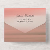 Invitation Tout En Un Couleur Découpe Moderne Mariage Photo Design (Verso)