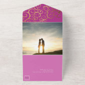 Invitation Tout En Un Couleurs riches avec Mariage or (Dehors)