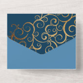 Invitation Tout En Un Couleurs riches avec Mariage or (Verso)