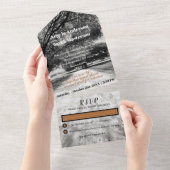 Invitation Tout En Un Country Road Mariage d'automne (Déchirure)