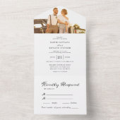 Invitation Tout En Un Couple romantique (À l'intérieur)