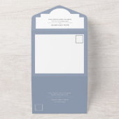 Invitation Tout En Un Couture élégante | Dusty Blue Mariage (Dehors)