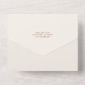 Invitation Tout En Un Crab Rustic Beach Wedding Terracotta QR (Verso)