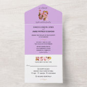 Invitation Tout En Un Crabapples roses Blossoms tout en un mariage Invit (À l'intérieur)