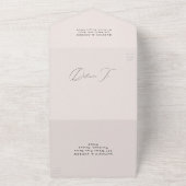 Invitation Tout En Un Cream Modern Elegance Wedding (Dehors)