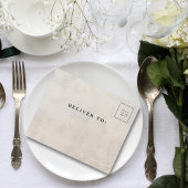 Invitation Tout En Un Cream Patiné Whitewash Texture QR Code Photo