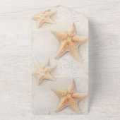 Invitation Tout En Un Cream Peach Starfish Beach Wedding (Dehors)