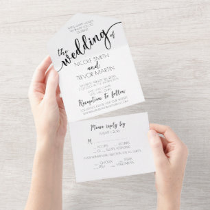 Invitation Tout En Un Créez vos propres fleurs subtiles en noir et blanc