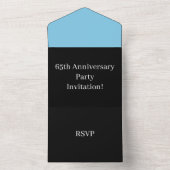 Invitation Tout En Un Créez votre propre 65e anniversaire RSVP Black (À l'intérieur)