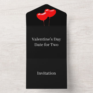 Invitation Tout En Un Créez votre propre date de Saint-Valentin pour deu