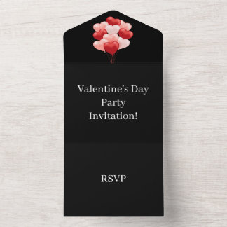 Invitation Tout En Un Créez votre propre fête de Saint Valentin RSVP Bla