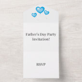 Invitation Tout En Un Créez votre propre Fête des pères Party RSVP blanc (Inside)