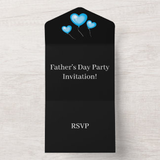Invitation Tout En Un Créez votre propre Fête des pères RSVP Black