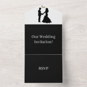 Invitation Tout En Un Créez votre propre mariage RSVP Noir I (Inside)