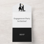 Invitation Tout En Un Créez votre propre partie d'engagement II RSVP Bla (À l'intérieur)