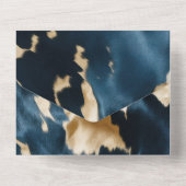 Invitation Tout En Un Crème d'or Bleu Céramique (Verso)