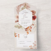 Invitation Tout En Un Crème Florale Boho Chute Rouille Broussaillée Crèm (À l'intérieur)