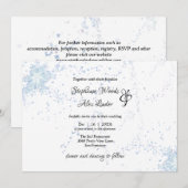 Invitation Tout en un, cristal de glace pour un mariage graci (Devant / Derrière)