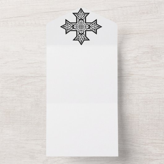Invitation Tout En Un Croix copte (À l'intérieur)