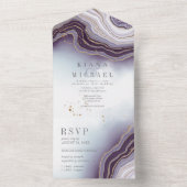 Invitation Tout En Un Crystal Agate Mariage Amethyst ID825 (À l'intérieur)