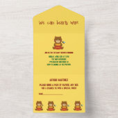 Invitation Tout En Un Cute Bear thème Baby shower garçon (À l'intérieur)