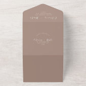 Invitation Tout En Un Cute Floral Dusty Rose Mariage (Dehors)