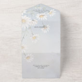 Invitation Tout En Un Daisées sauvages sur le code QR gris pâle (Dehors)