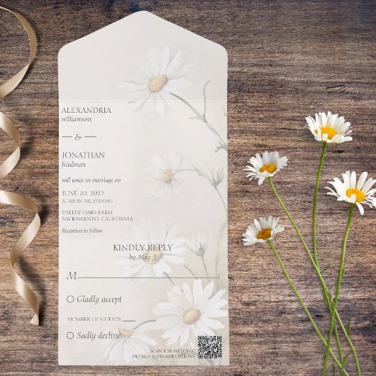 Invitation Tout En Un Daisis tout simplement le code QR