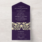 Invitation Tout En Un Daisy Art Nouveau Mariage (À l'intérieur)