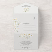 Invitation Tout En Un Daisy Fleur sauvage Mariage Qr code Rsvp (Dehors)