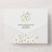 Invitation Tout En Un Daisy Fleur sauvage Mariage Qr code Rsvp (Verso)