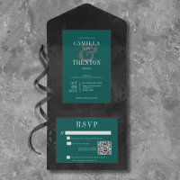 Dark gothique Noir et Turquoise Floral Satin Code 