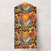 Invitation Tout En Un De beaux cygnes amoureux. (À l'intérieur)