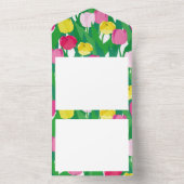 Invitation Tout En Un De beaux tulipes. (À l'intérieur)