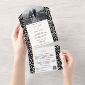 Invitation tout-en-un de la ligne Abstraite (Déchirure)